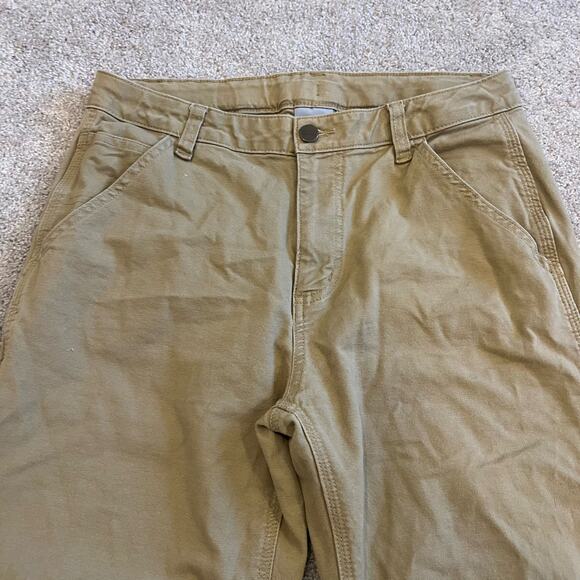 Carhartt Women's Khaki Tan Workpant Cargo Pants Bootcut Size 16 - Picture 5 of 11